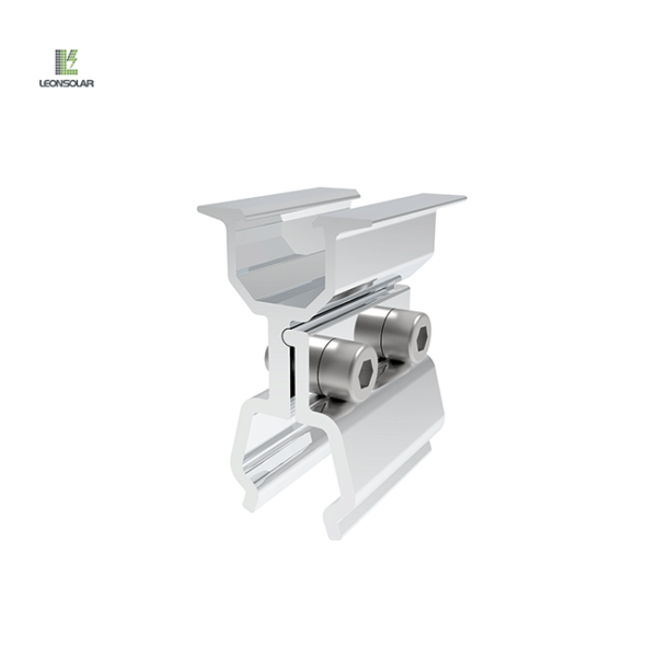 Rail-less clamps made of aluminum alloy for installing solar panels on metal roofs