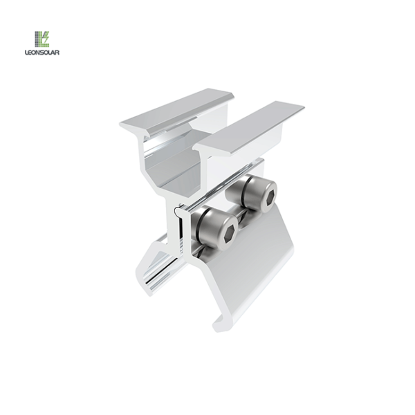 Rail-less clamps made of aluminum alloy for installing solar panels on metal roofs