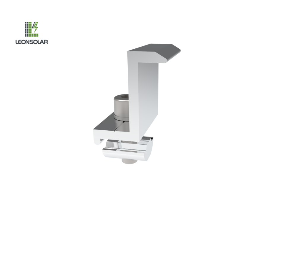 End clamp for roof solar mounting system