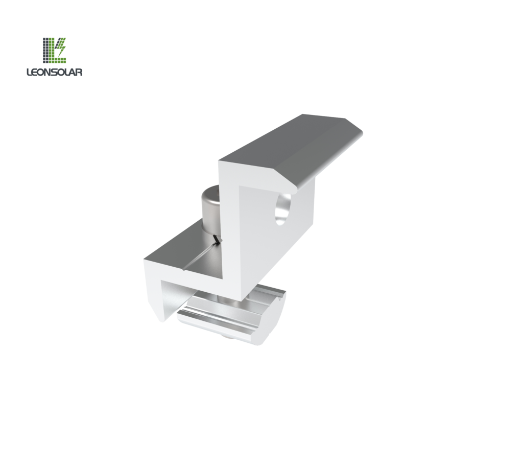 End clamp for roof solar mounting system