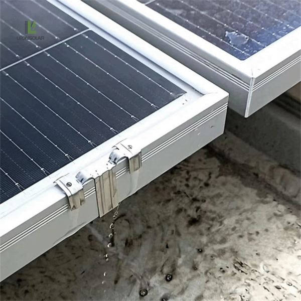 Mud clamp for drainage guide solar panel clip installation
