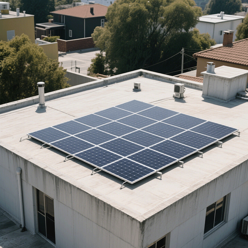 flat roof solar panel racking system